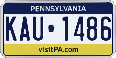 PA license plate KAU1486