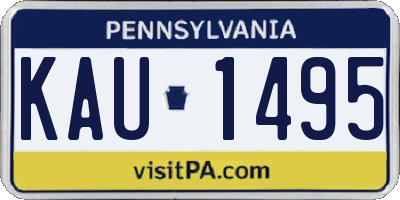 PA license plate KAU1495