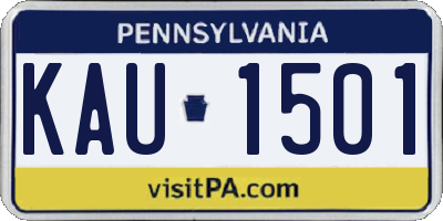 PA license plate KAU1501