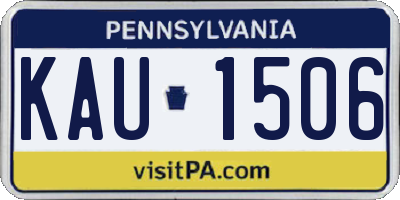 PA license plate KAU1506