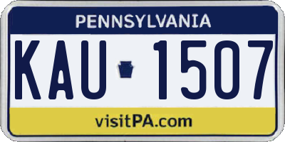 PA license plate KAU1507