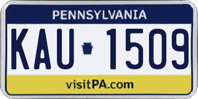 PA license plate KAU1509