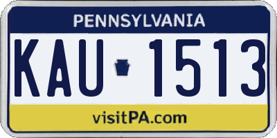 PA license plate KAU1513