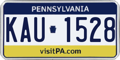 PA license plate KAU1528