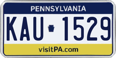 PA license plate KAU1529