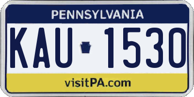 PA license plate KAU1530