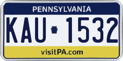 PA license plate KAU1532