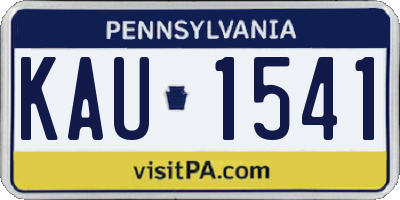 PA license plate KAU1541