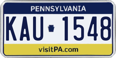PA license plate KAU1548