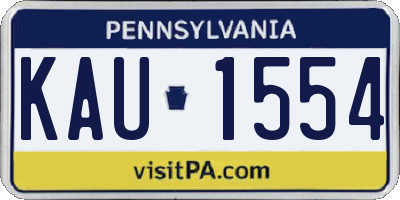 PA license plate KAU1554