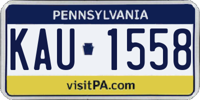 PA license plate KAU1558