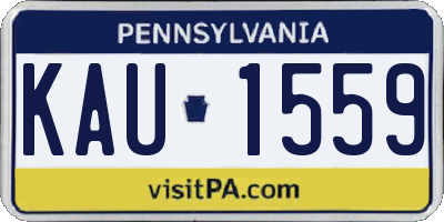 PA license plate KAU1559