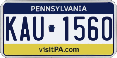 PA license plate KAU1560
