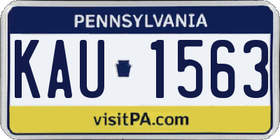 PA license plate KAU1563