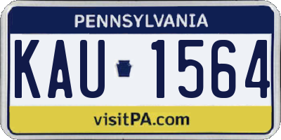 PA license plate KAU1564