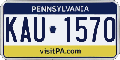 PA license plate KAU1570