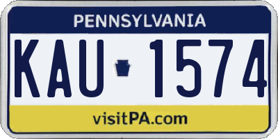 PA license plate KAU1574