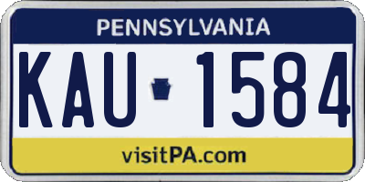PA license plate KAU1584