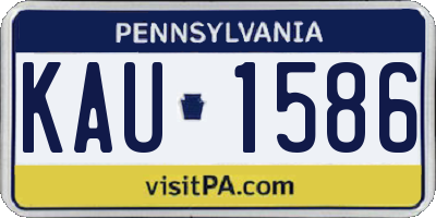 PA license plate KAU1586