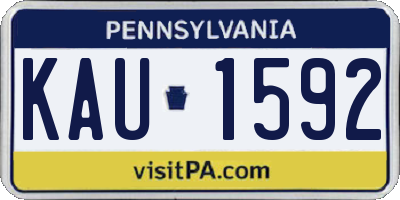 PA license plate KAU1592