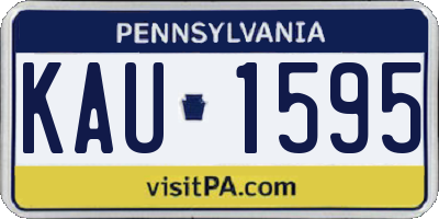 PA license plate KAU1595