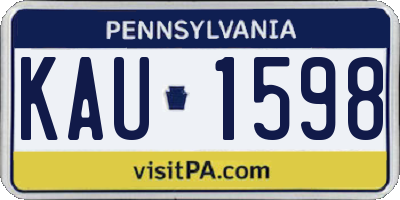 PA license plate KAU1598