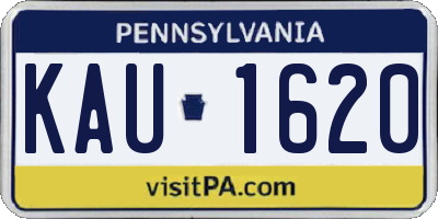 PA license plate KAU1620