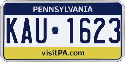 PA license plate KAU1623