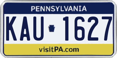 PA license plate KAU1627