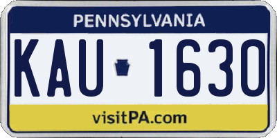 PA license plate KAU1630