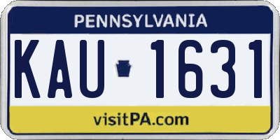 PA license plate KAU1631