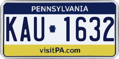 PA license plate KAU1632