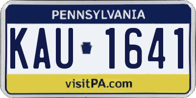 PA license plate KAU1641