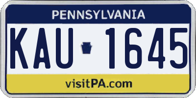 PA license plate KAU1645