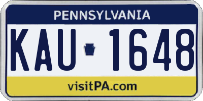 PA license plate KAU1648
