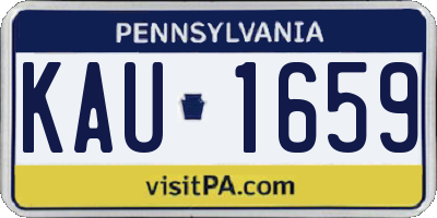 PA license plate KAU1659