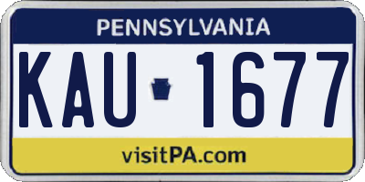 PA license plate KAU1677