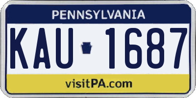 PA license plate KAU1687