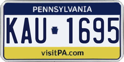 PA license plate KAU1695