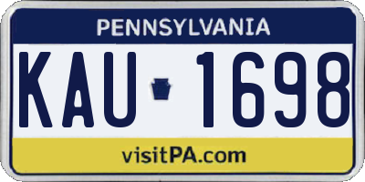 PA license plate KAU1698