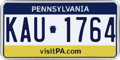 PA license plate KAU1764