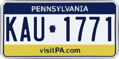PA license plate KAU1771