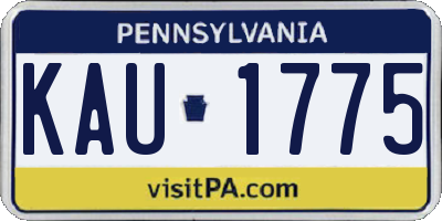 PA license plate KAU1775