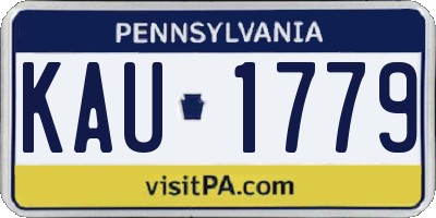 PA license plate KAU1779