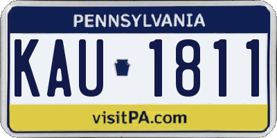 PA license plate KAU1811