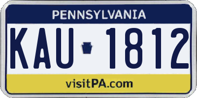 PA license plate KAU1812