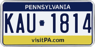 PA license plate KAU1814