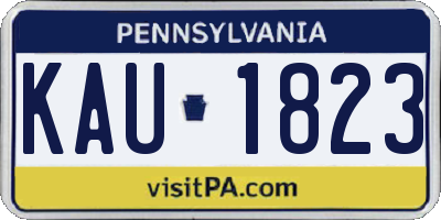 PA license plate KAU1823