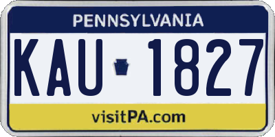 PA license plate KAU1827