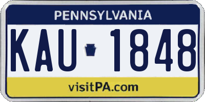 PA license plate KAU1848